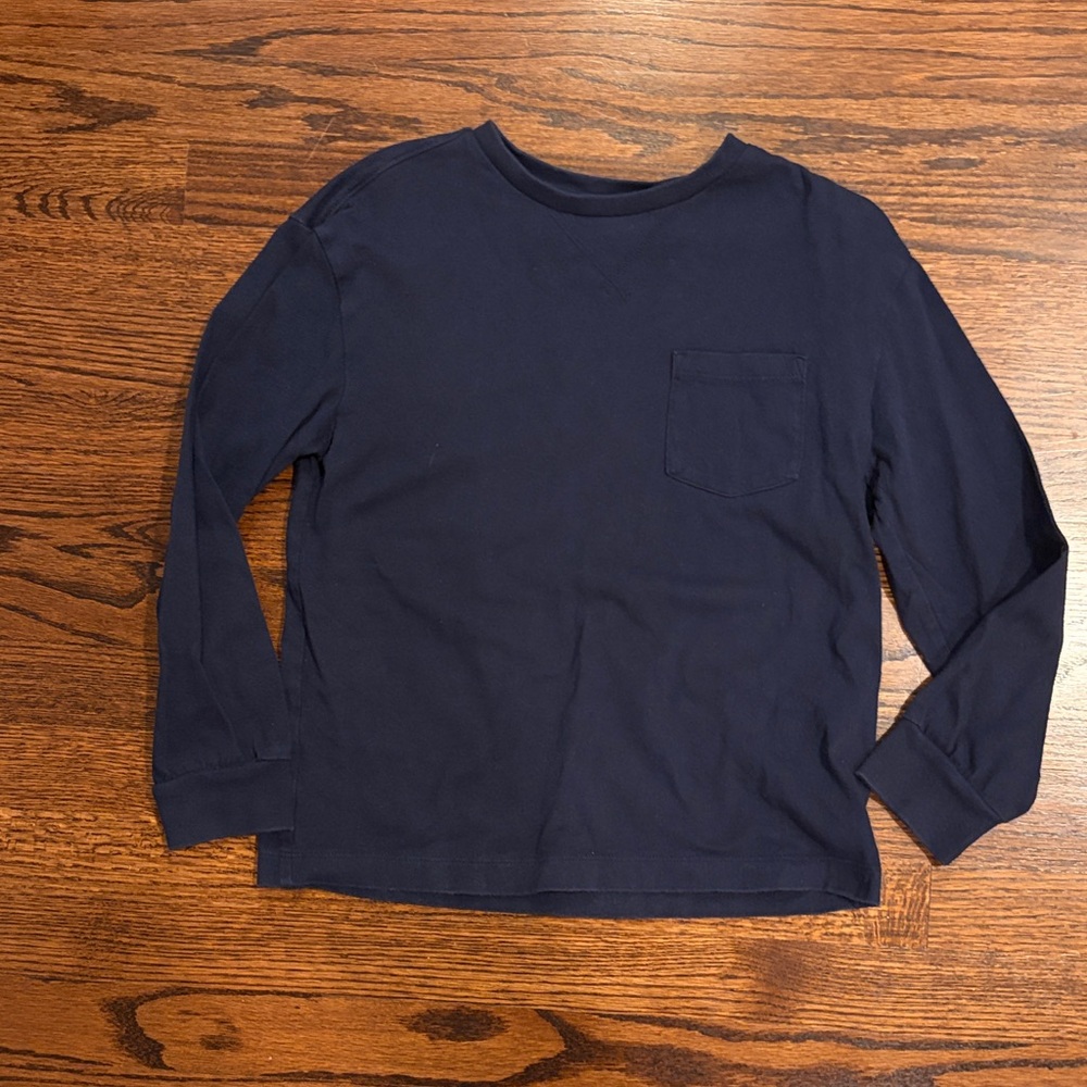 GAP Dark Blue Kids Long Sleeve Tee with Pocket